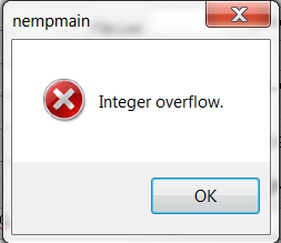 integer overflow error